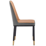 ZNTS Zen Zone PU Dining Chair With Iron Metal Gold Plated Legs, Suitable For dining room, bar counter, W117062538