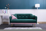 ZNTS 2156 sofa includes 2 pillows 58" green velvet sofa for small spaces W127866467