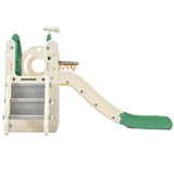 ZNTS Kids Slide Playset Structure, Freestanding Castle Climbing Crawling Playhouse with Slide, Arch PP300683AAL