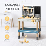 ZNTS Modern Wooden Workbench with Blackboard for Kids, Tool Playset for Kids and Toddlers,Play W979107565