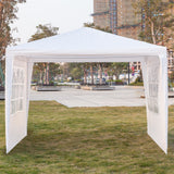 ZNTS 3 x 3m Three Sides Waterproof Tent with Spiral Tubes White 35496508