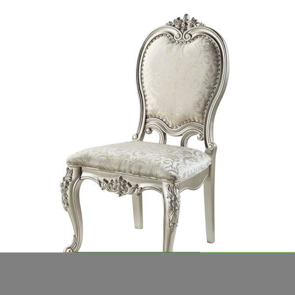 ZNTS ACME Bently SIDE CHAIR Fabric & Champagne Finish DN01369