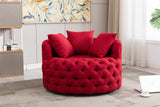 ZNTS Modern Akili swivel accent chair barrel chair for hotel living room / Modern leisure chair Red W39527140
