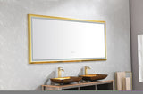 ZNTS 96in. W x 48 in. H LED Lighted Bathroom Wall Mounted Mirror with High Lumen+Anti-Fog Separately W1272102710