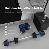 ZNTS Adjustable Weights Dumbbells Set of 2, 66Lbs 2 in 1 Exercise & Fitness Dumbbells Barbell Set for Men 63592580
