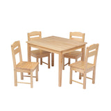 ZNTS Children's Wooden Table And Chair Set Pine 67817123