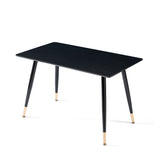 ZNTS Black Modern Kitchen Dining MDF Table For Smart Home W116464018
