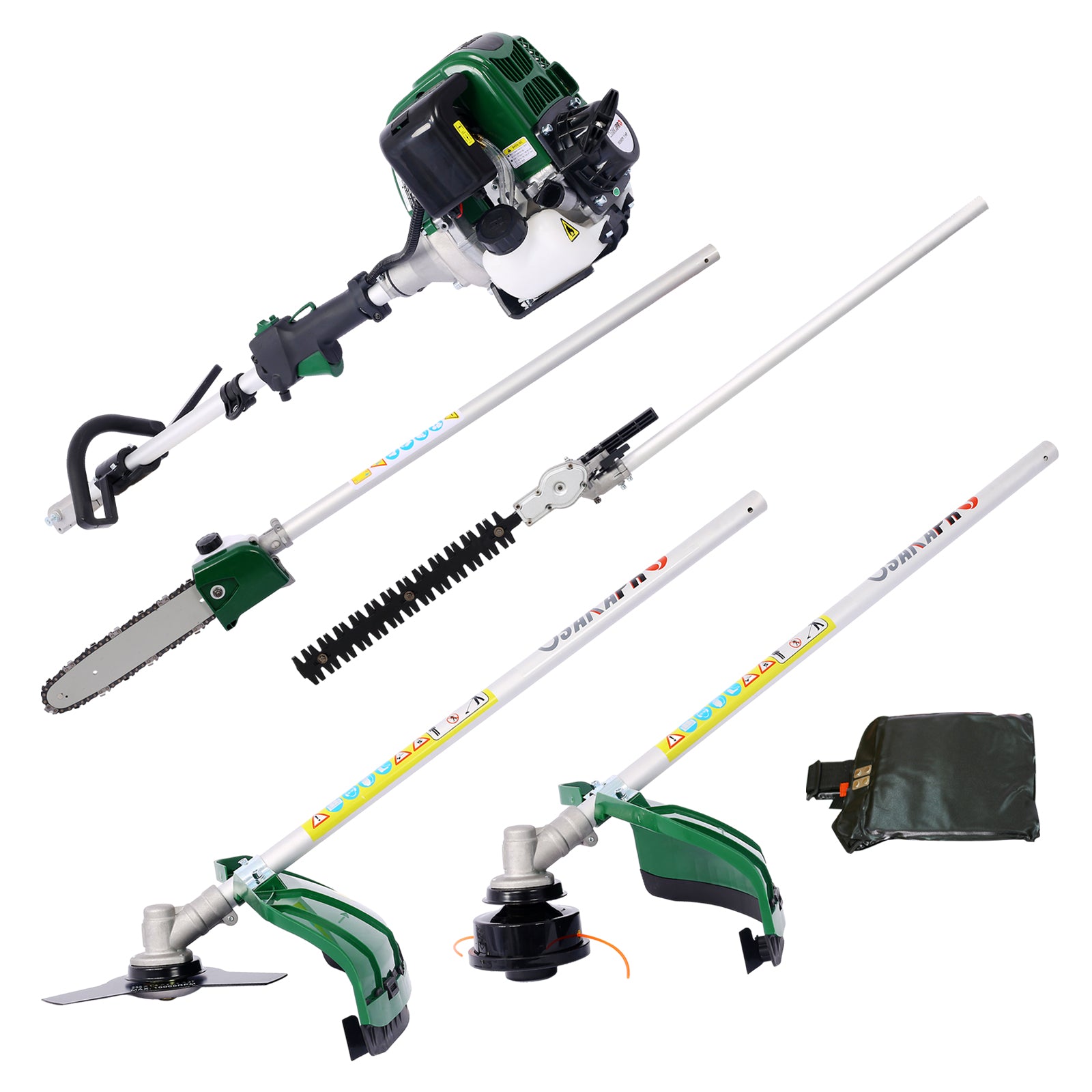 ZNTS 4 in 1 Multi-Functional Trimming Tool, 31CC 4-Cycle Garden Tool System with Gas Pole Saw, Hedge W46561886