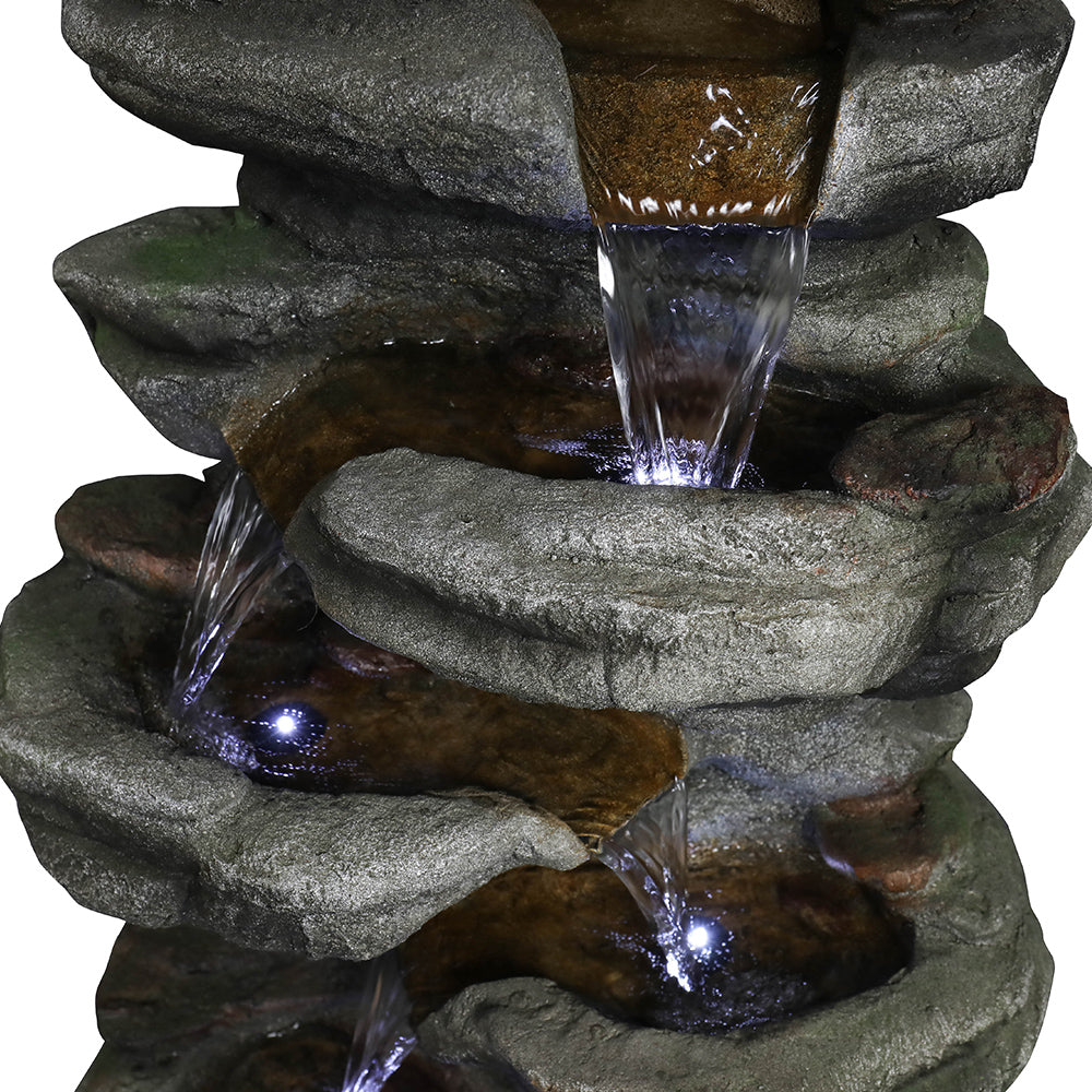 ZNTS 30.7inches Outdoor Water Fountain with Led Lights 82041623