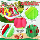 ZNTS Christmas Jump 'n Slide Inflatable Bouncer for Kids Complete Setup with Blower W1677115483