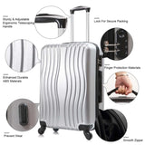 ZNTS 4 Piece Luggage Set PC Material Hard Shell Suitcase with Spinner Wheels Lightweight Suitcase Set 73332313