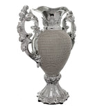 ZNTS Ambrose Chrome Plated Crystal Embellished Ceramic Vase B03050056