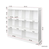 ZNTS 10-shelf Bookcase W33165697