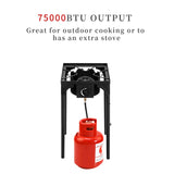 ZNTS Outdoor Camp Stove High Pressure Propane Gas Cooker Portable Cast Iron Patio Cooking 41519182