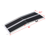 ZNTS wheel chair ramp 4ft ,aluminium threhold ramp,Portable and Foldable, 600 Pound Capacity, Non-Skid W46527138