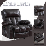 ZNTS Recliner Chair Heating massage for Living Room with Rocking Function and Side Pocket W1807103693