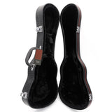 ZNTS 21" Top Grade Standard Soprano Boa Leather Ukulele Case Black 42273117