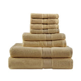 ZNTS 100% Cotton 8 Piece Antimicrobial Towel Set B03599334