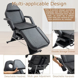 ZNTS Massage Salon Tattoo Chair with Two Trays Esthetician Bed with Hydraulic Stool,Multi-Purpose W1422110446