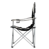 ZNTS Medium Camping Chair Fishing Chair Folding Chair Black Gray 38883935