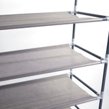 ZNTS Simple Assembly 10 Tiers Non-woven Fabric Shoe Rack Gray 15007033