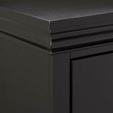 ZNTS Louis Wooden Nightstand With Two Drawers In Black Finish SR014725