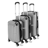 ZNTS 3-in-1 Portable ABS Trolley Case 20" / 24" / 28" Gray 00470368