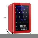 ZNTS Wine Cooler Countertop Freestanding Wine Cellars Compressor System Champagne Chiller Digital ES196570AAJ