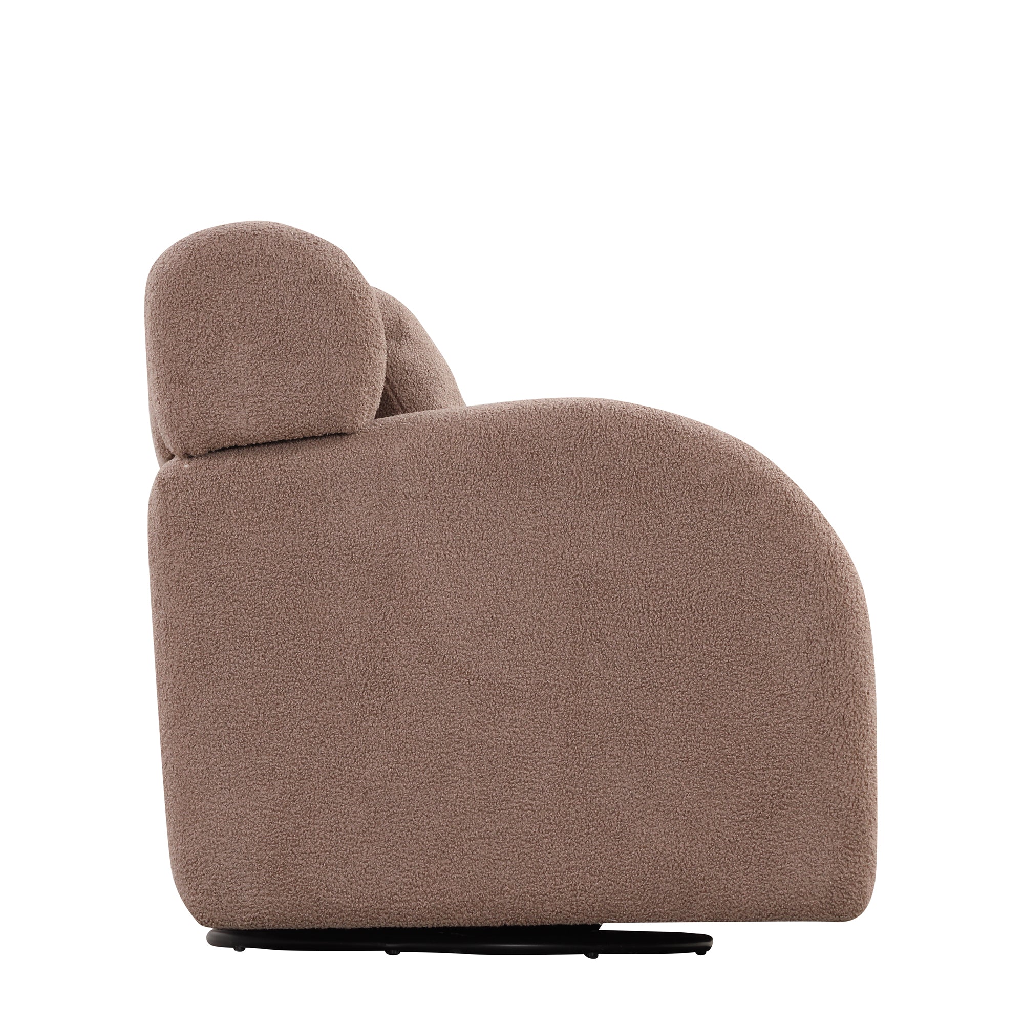 ZNTS Swivel Accent Chair with Ottoman, Teddy Short Plush Particle Velvet Armchair,360 Degree Swivel WF303390AAD