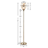 ZNTS Uplight Floor Lamp with Mercury Glass Shade B03595709