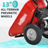 ZNTS RedRock Wheelbarrow Utility Cart Electric Powered 24V DC 180W AGM Battery 330lbs Max ET295652RED