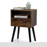 ZNTS Set of 2 Mid Century Nightstand, Side Table with Drawer and Shelf, End Table for Living Room W104146401