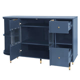 ZNTS U_STYLE Rotating Storage Cabinet with 2 Doors and 2 Drawers, Suitable for Living Room, Study, and WF317495AAV