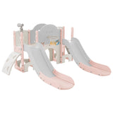 ZNTS Kids Slide Playset Structure 7 in 1, Freestanding Spaceship Set with Slide, Arch Tunnel, Ring Toss PP322884AAH