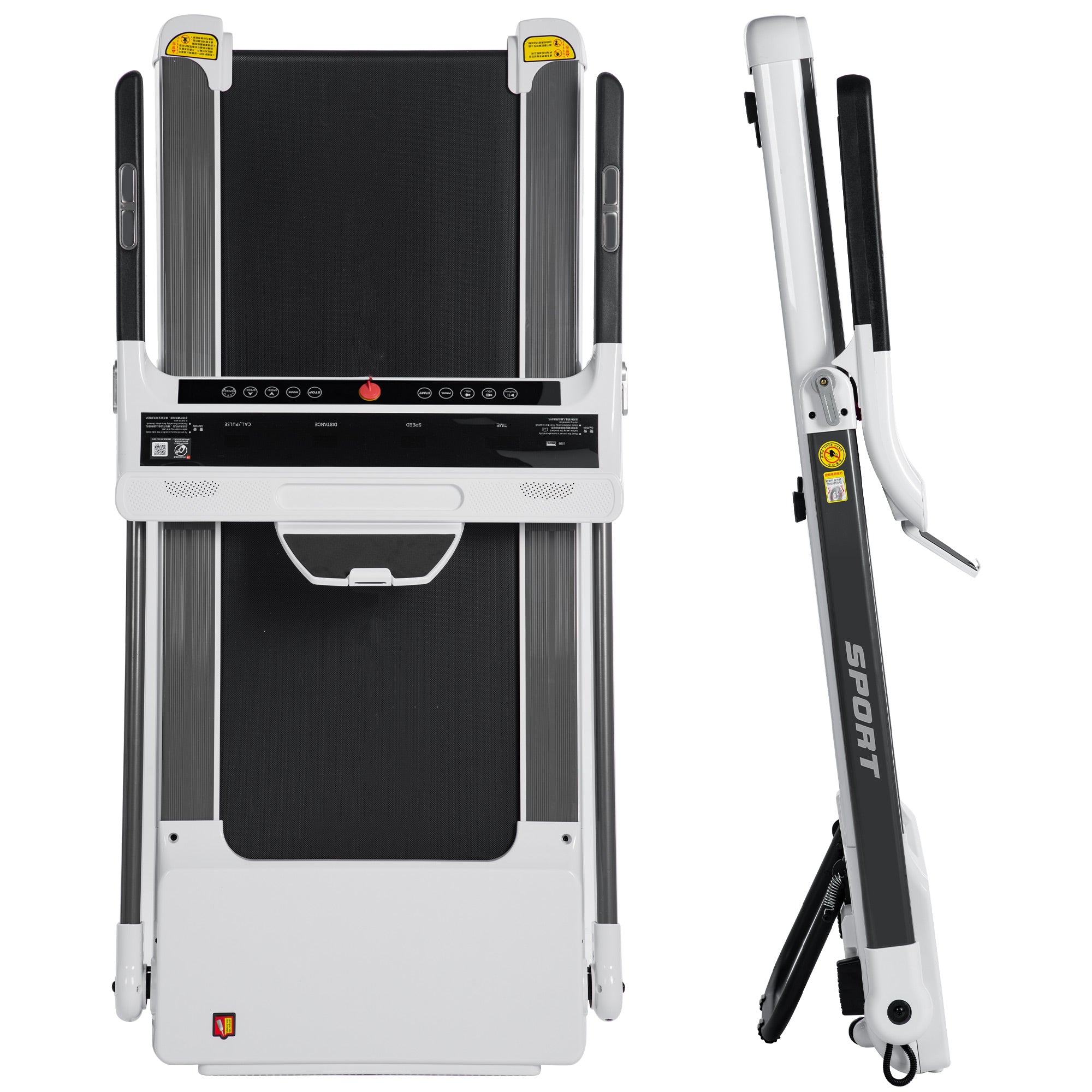 ZNTS Portable Compact Treadmill;Electric Motorized 3.5HP;14KM/H;Medium Running Machine Motorised Gym W54053232