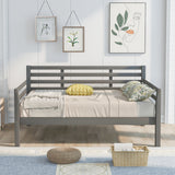 ZNTS Wooden Full Size Daybed with Clean Lines, Gray WF199367AAE