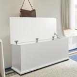 ZNTS Storage Chest Trunk, Lift Top Wood Box for Entryway Bench Organizer Home Furniture, White W1806104457