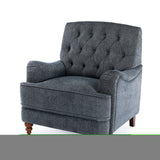 ZNTS Butner Tufted Arm Chair - Navy B05081521
