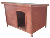 ZNTS Outdoor Wooden Dog Kennel with leg protectors in backyard Dog House for small to medium dogs W155994619