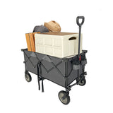 ZNTS Collapsible Folding Wagon, Push Pull Foldable Beach Wagon Cart W321115045