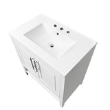 ZNTS 30" Bathroom Vanity with Sink, Multi-functional Bathroom Cabinet with Doors Drawers, Solid Frame WF308203AAK