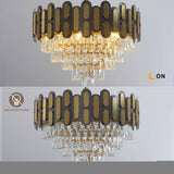 ZNTS Modern American pendant diamond crystal chandelier -8 bulbs W116978793