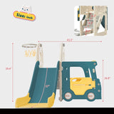 ZNTS Kids Slide with Bus Play Structure, Freestanding Bus Toy with Slide for Toddlers, Bus Slide Set with PP299289AAL
