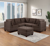 ZNTS Living Room Furniture Tufted Armless Chair Black Coffee Linen Like Fabric 1pc Armless Chair Cushion B011104197