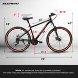 ZNTS A27301 Ecarpat Mountain Bike 27.5 Inch Wheels, 21-Speed Mens Womens Trail Commuter City Mountain W2233P154252
