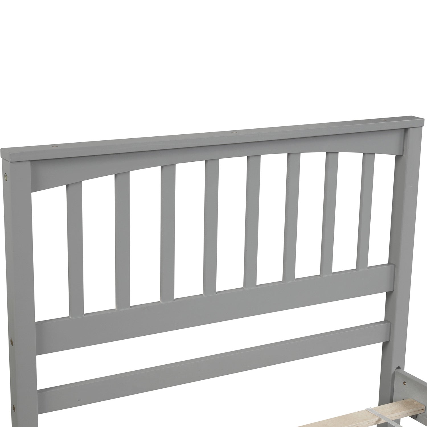 ZNTS Wood Platform Bed Twin size Platform Bed, Gray WF195377AAE