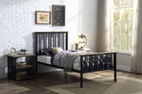 ZNTS ACME Zudora Twin Bed , Antique Oak & Black Finish BD01747T