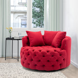 ZNTS Modern Akili swivel accent chair barrel chair for hotel living room / Modern leisure chair Red W39527140