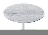 ZNTS Orbit End Table with Height Adjustable Gray Marble Textured Top B061103284