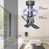 ZNTS 16 In 360&deg; Revolving Ceiling Fan with Coffee silver ABS Blade W997123773